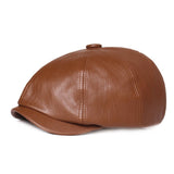 "Kenmare" Newsboy Leather Cap