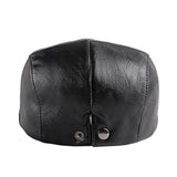 "Lewis" Classic Leather Flat Cap