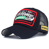 New patch Awesohle letters embroidered baseball net cap