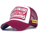 New patch Awesohle letters embroidered baseball net cap
