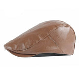 "Lewis" Classic Leather Flat Cap
