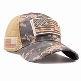 Flag camouflage sunshade casual grid baseball cap