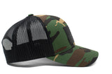 American Flag Hat - Woodland Camo