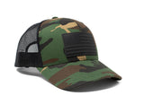 American Flag Hat - Woodland Camo