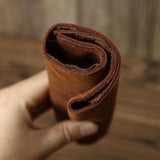 Long crazy horse leather multi-function mobile phone passport bag