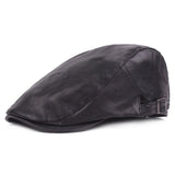 "Tiffen" Leather Flat Cap